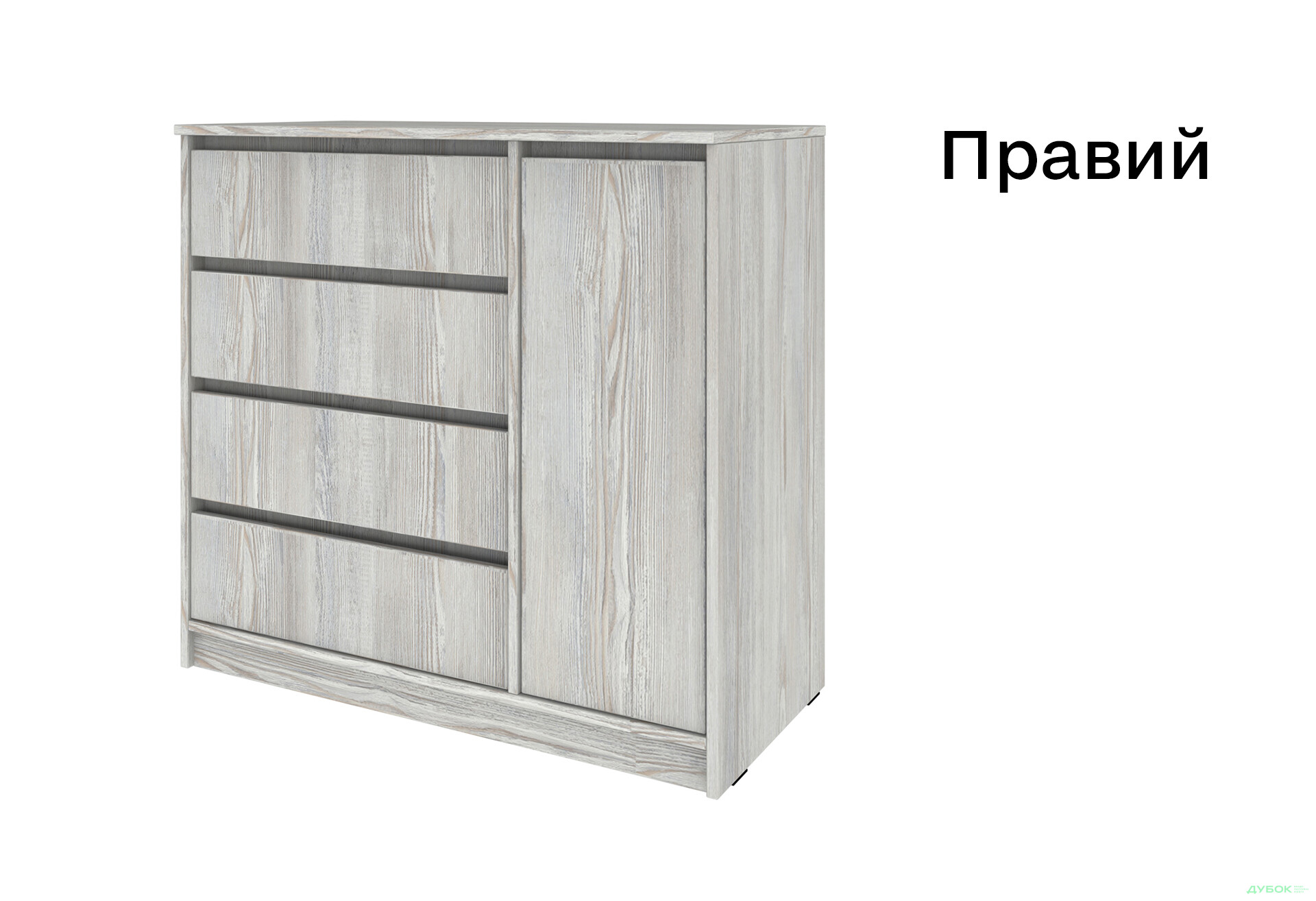 Зображення 10 - Комод Київський стандарт №11 з дверцею та 4 шухлядами 90 см