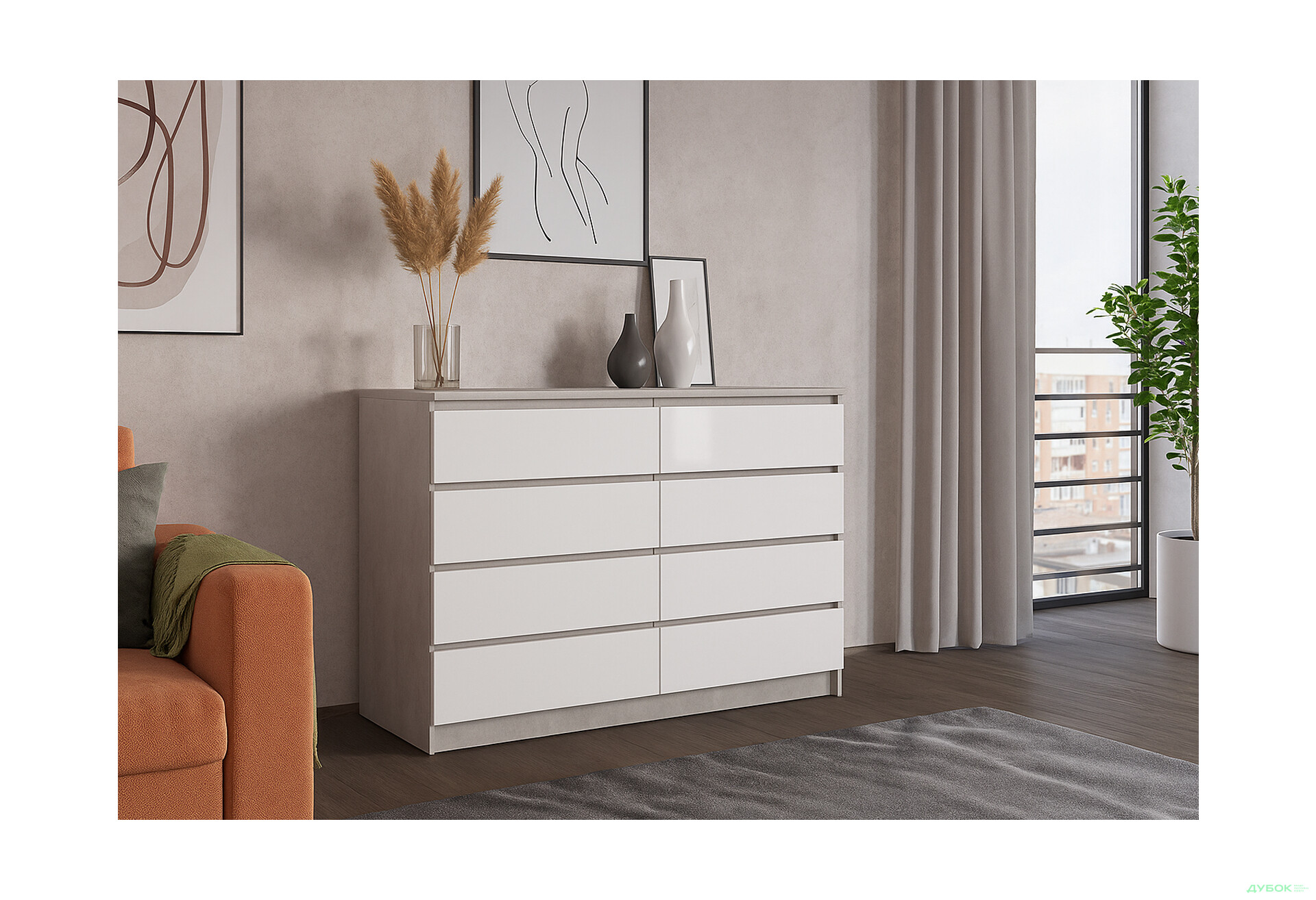Комод Киевский стандарт №16 с 8 ящиками 141 см - Изображение 2 Изображение 2 - Комод Киевский стандарт №16 с 8 ящиками 141 см