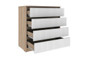 Комод Київський стандарт №10 з 4 шухлядами 80 см дуб сонома / білий структурний new - Зображення 3 Зображення 3 - Комод Київський стандарт №10 з 4 шухлядами 80 см дуб сонома / білий структурний new