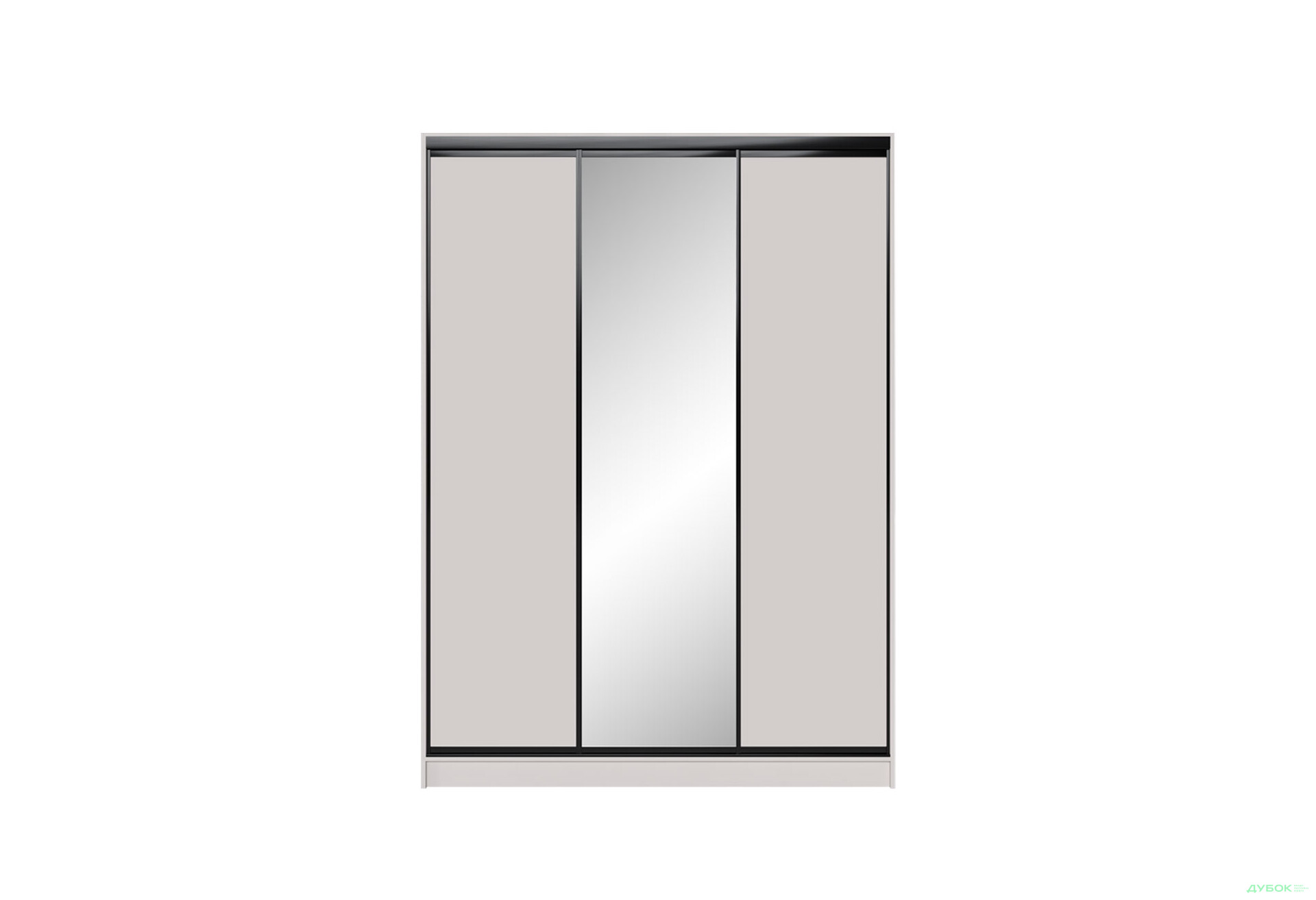 Шафа-купе Мебель Стар 3-дверный 1800х2500х600 с зеркалом, Кашемир, профиль BG (черный глянец) - Изображение 1 Изображение 1 - Шафа-купе Мебель Стар 3-дверный 1800х2500х600 с зеркалом, Кашемир, профиль BG (черный глянец)