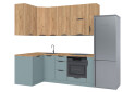 Кухня кутова MiroMark Лео / Leo 1.22х2.2 м, дуб крафт золотий / сутінковий блакитний - Зображення 4 Зображення 4 - Кухня кутова MiroMark Лео / Leo 1.22х2.2 м, дуб крафт золотий / сутінковий блакитний