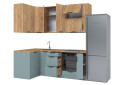 Кухня кутова MiroMark Лео / Leo 1.22х2.2 м, дуб крафт золотий / сутінковий блакитний - Зображення 6 Зображення 6 - Кухня кутова MiroMark Лео / Leo 1.22х2.2 м, дуб крафт золотий / сутінковий блакитний