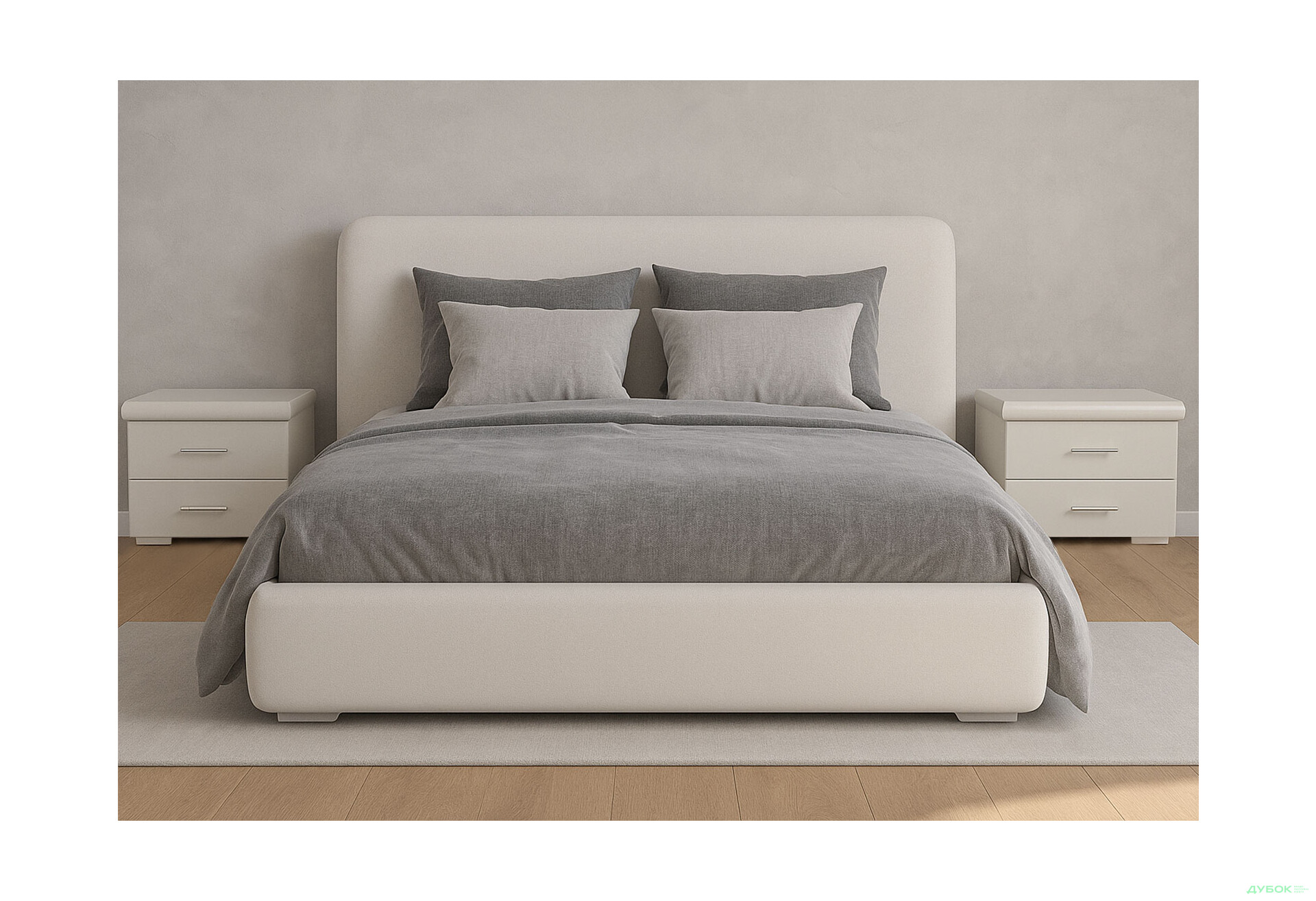 Тумба приліжкова Arbor Drev Ексклюзив з 2 шухлядами 50 см кашемір сосна - Зображення 2 Зображення 2 - Тумба приліжкова Arbor Drev Ексклюзив з 2 шухлядами 50 см кашемір сосна