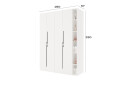 Шкаф Svit Mebliv Спейс четырехдверная с полками 180х220х57 см, нимфея альба - Изображение 3 Изображение 3 - Шкаф Svit Mebliv Спейс четырехдверная с полками 180х220х57 см, нимфея альба