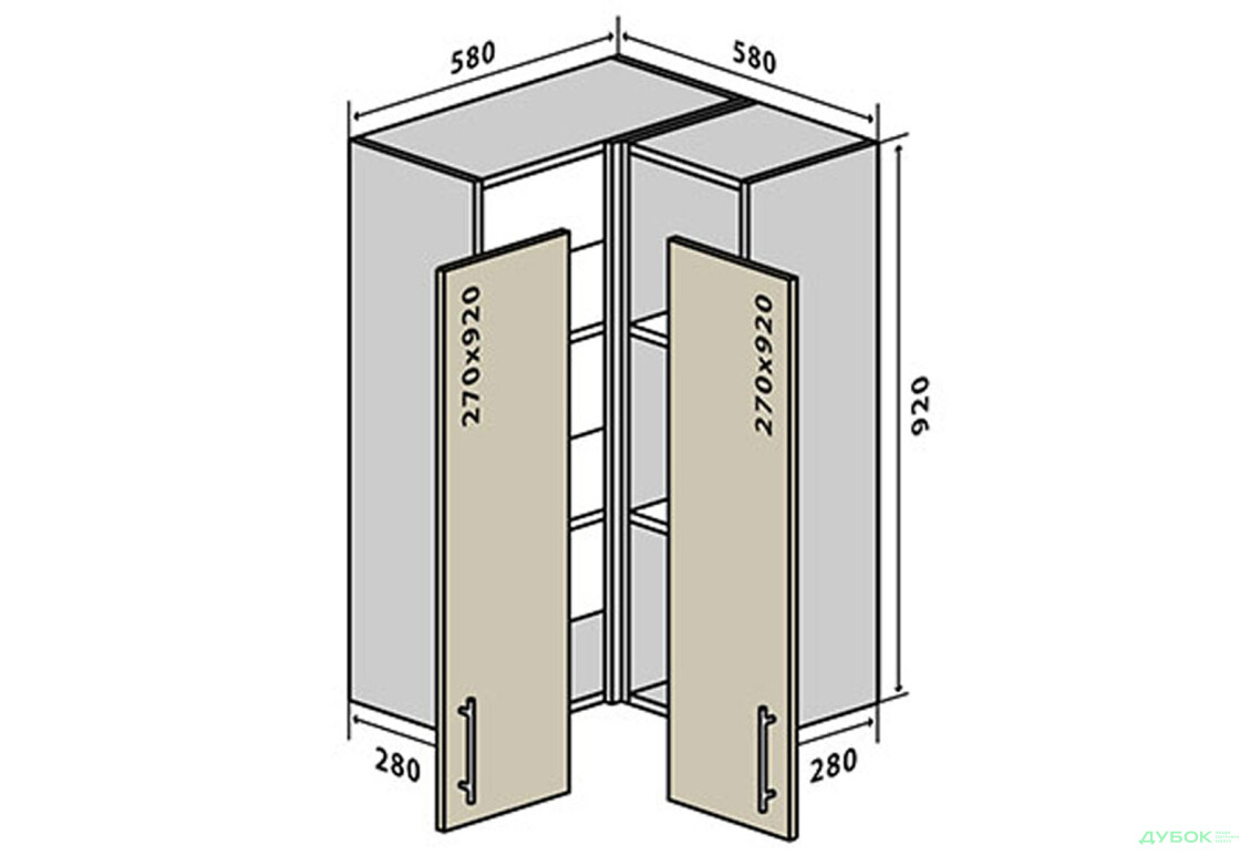 В58 Тумба угловая 58 Лори / Lori Вип-Мастер - Изображение 1 Изображение 1 - В58 Тумба угловая 58 Лори / Lori Вип-Мастер