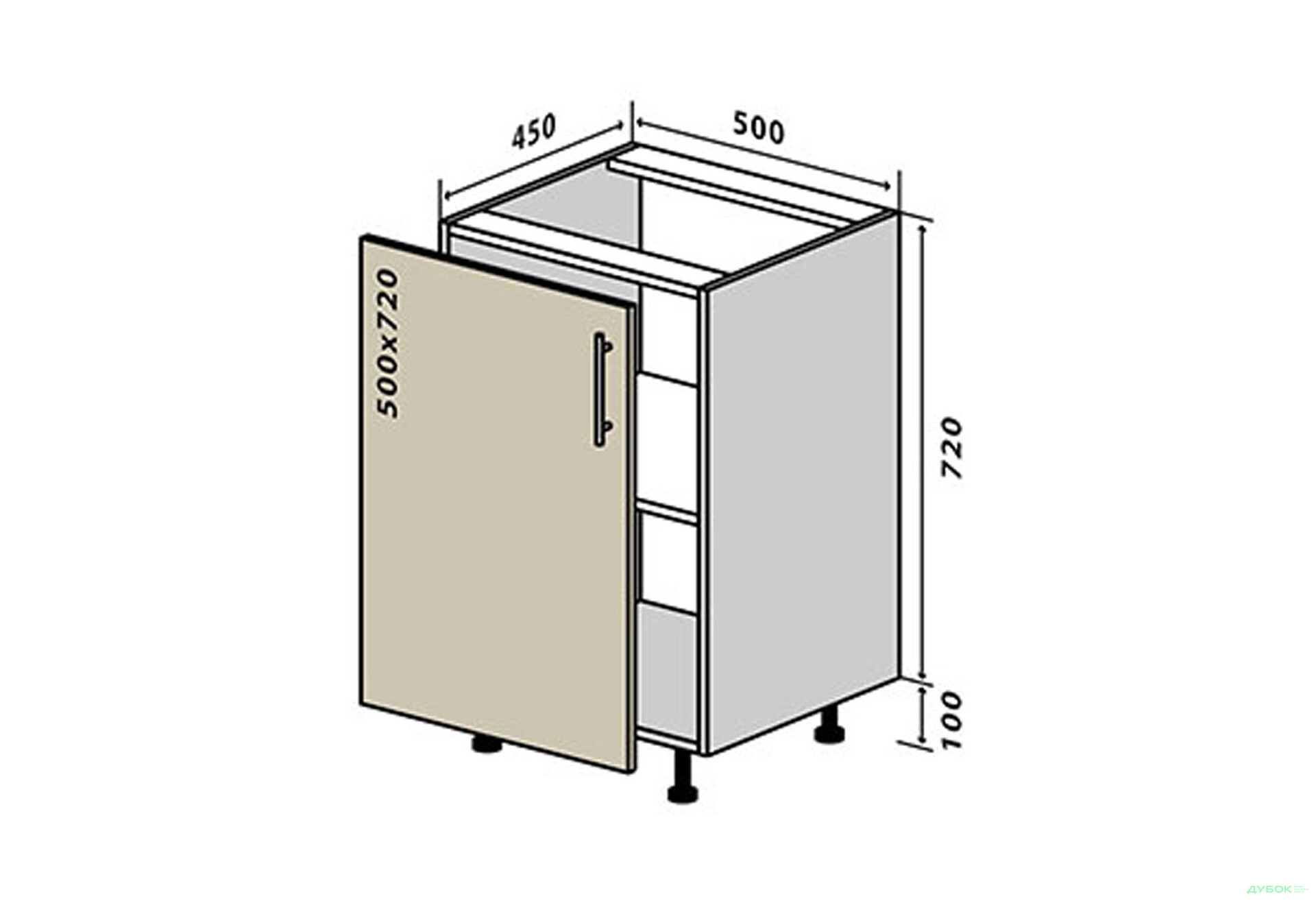 Н5 Тумба 1Д 50 Лорі / Lori VIP-master - Зображення 1 Зображення 1 - Н5 Тумба 1Д 50 Лорі / Lori VIP-master