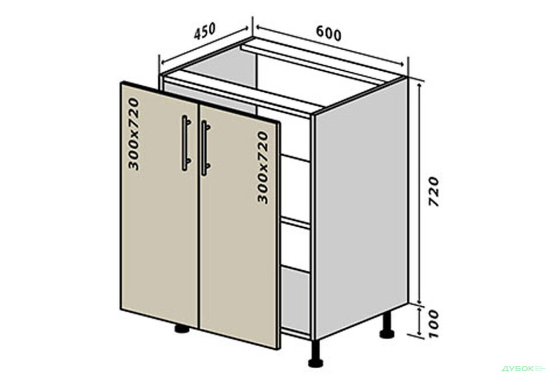 Н6 Тумба 2Д 60 Лорі / Lori VIP-master - Зображення 1 Зображення 1 - Н6 Тумба 2Д 60 Лорі / Lori VIP-master