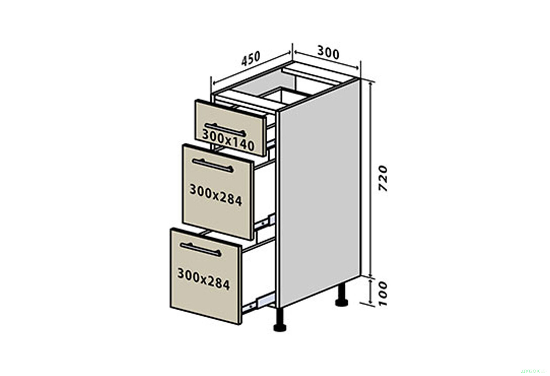 Н8 Тумба 3Ш 30 Лорі / Lori VIP-master - Зображення 1 Зображення 1 - Н8 Тумба 3Ш 30 Лорі / Lori VIP-master