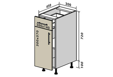 Н22 Тумба 1Ш1Д 30 Лори / Lori Вип-Мастер