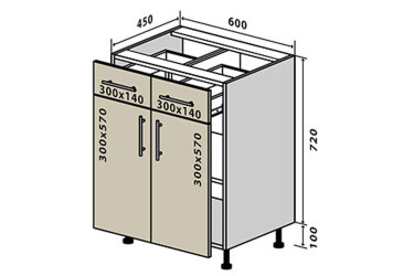 Н26 Тумба 2Ш2Д 60 Лорі / Lori VIP-master