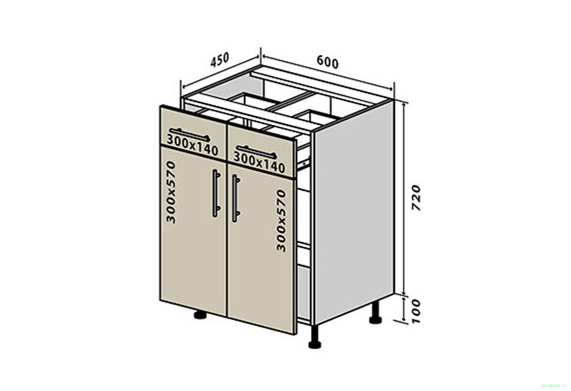 Н26 Тумба 2Ш2Д 60 Лори / Lori Вип-Мастер - Изображение 1 Изображение 1 - Н26 Тумба 2Ш2Д 60 Лори / Lori Вип-Мастер
