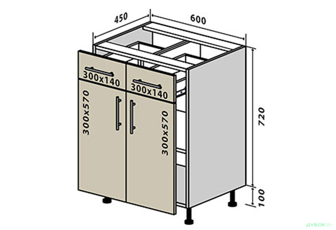 Н26 Тумба 2Ш2Д 60 Лори / Lori Вип-Мастер - Изображение 1 Изображение 1 - Н26 Тумба 2Ш2Д 60 Лори / Lori Вип-Мастер