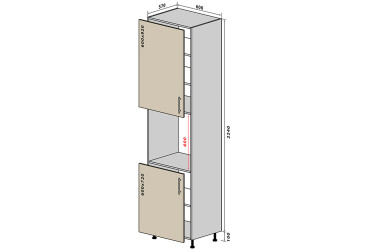 Н20 пенал (верх ф60х92-1шт, низ ф60х72-1шт) New