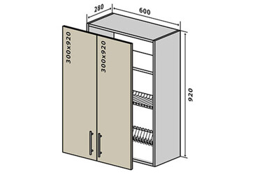 В47 Тумба 2Д 60 Сушка Прайм / Prime Вип-Мастер