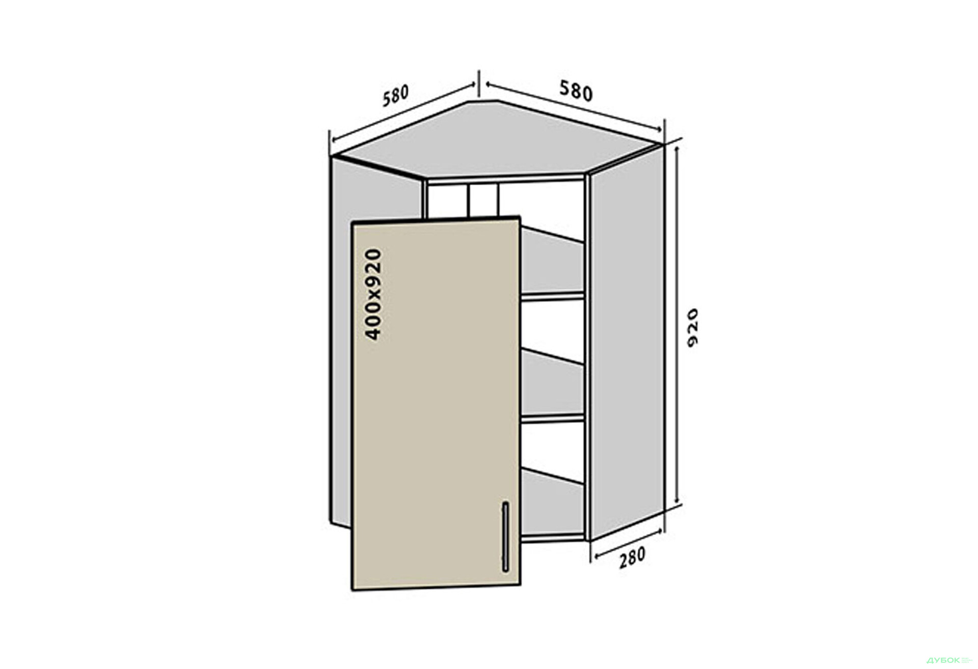 В54 Тумба 1Д 58 Прайм / Prime VIP-master - Зображення 1 Зображення 1 - В54 Тумба 1Д 58 Прайм / Prime VIP-master