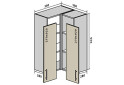 В58 Тумба кутова 58 Прайм / Prime VIP-master - Зображення 1 Зображення 1 - В58 Тумба кутова 58 Прайм / Prime VIP-master