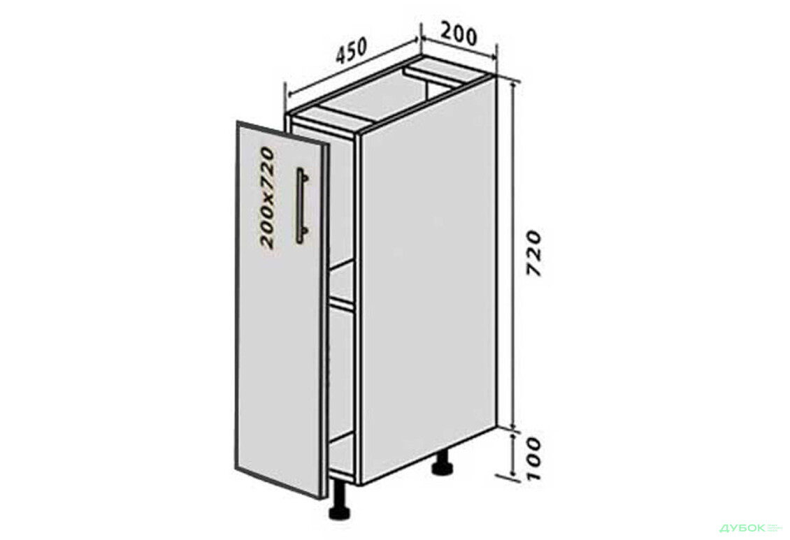 Н1 Полиці + фасад петлі 200х720 Прайм / Prime VIP-master - Зображення 1 Зображення 1 - Н1 Полиці + фасад петлі 200х720 Прайм / Prime VIP-master