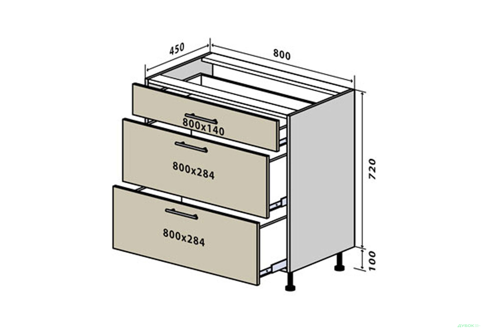 Н29 Тумба 3Ш 80 Прайм / Prime Вип-Мастер - Изображение 1 Изображение 1 - Н29 Тумба 3Ш 80 Прайм / Prime Вип-Мастер