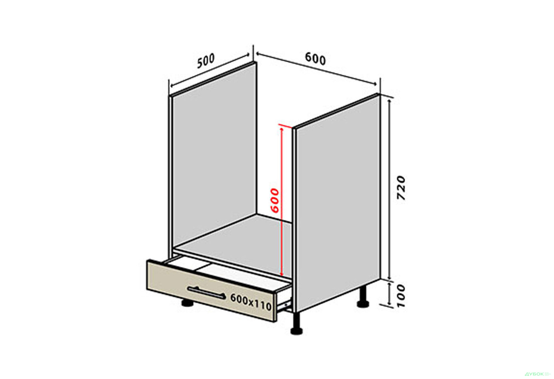 Н12 Тумба для духовки 1Ш New Прайм / Prime Вип-Мастер - Изображение 1 Изображение 1 - Н12 Тумба для духовки 1Ш New Прайм / Prime Вип-Мастер