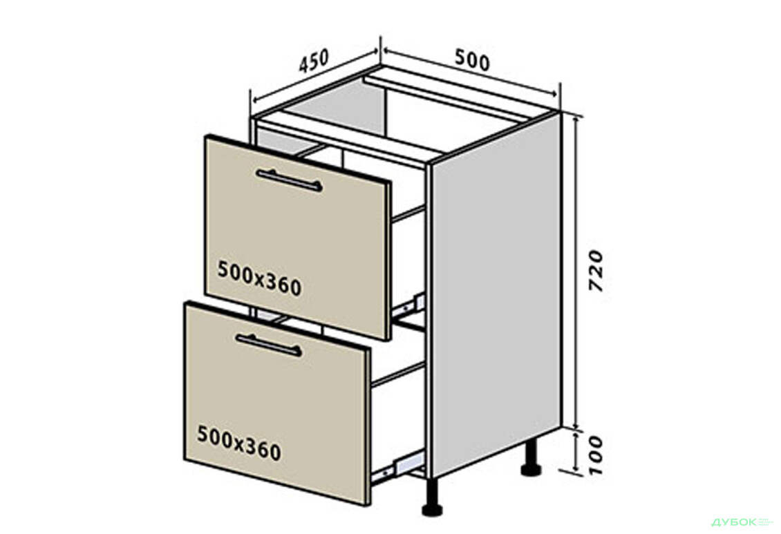 Н36 Тумба 2Ш 50 Прайм / Prime VIP-master - Зображення 1 Зображення 1 - Н36 Тумба 2Ш 50 Прайм / Prime VIP-master
