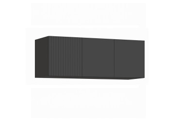 Антресоль 3Д Лайн Елегант 150x55x50 см антрацит / графіт мат