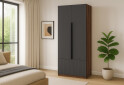 Зображення 2 - Шафа Київський стандарт Лайн Елегант 2-дверна 100 см дуб ліворно / графіт мат