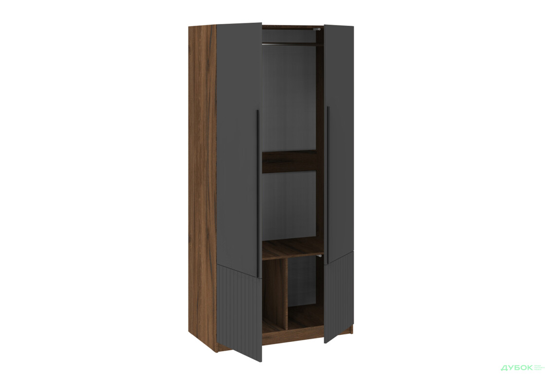 Зображення 3 - Шафа Київський стандарт Лайн Елегант 2-дверна 100 см дуб ліворно / графіт мат