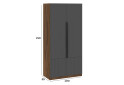 Зображення 4 - Шафа Київський стандарт Лайн Елегант 2-дверна 100 см дуб ліворно / графіт мат