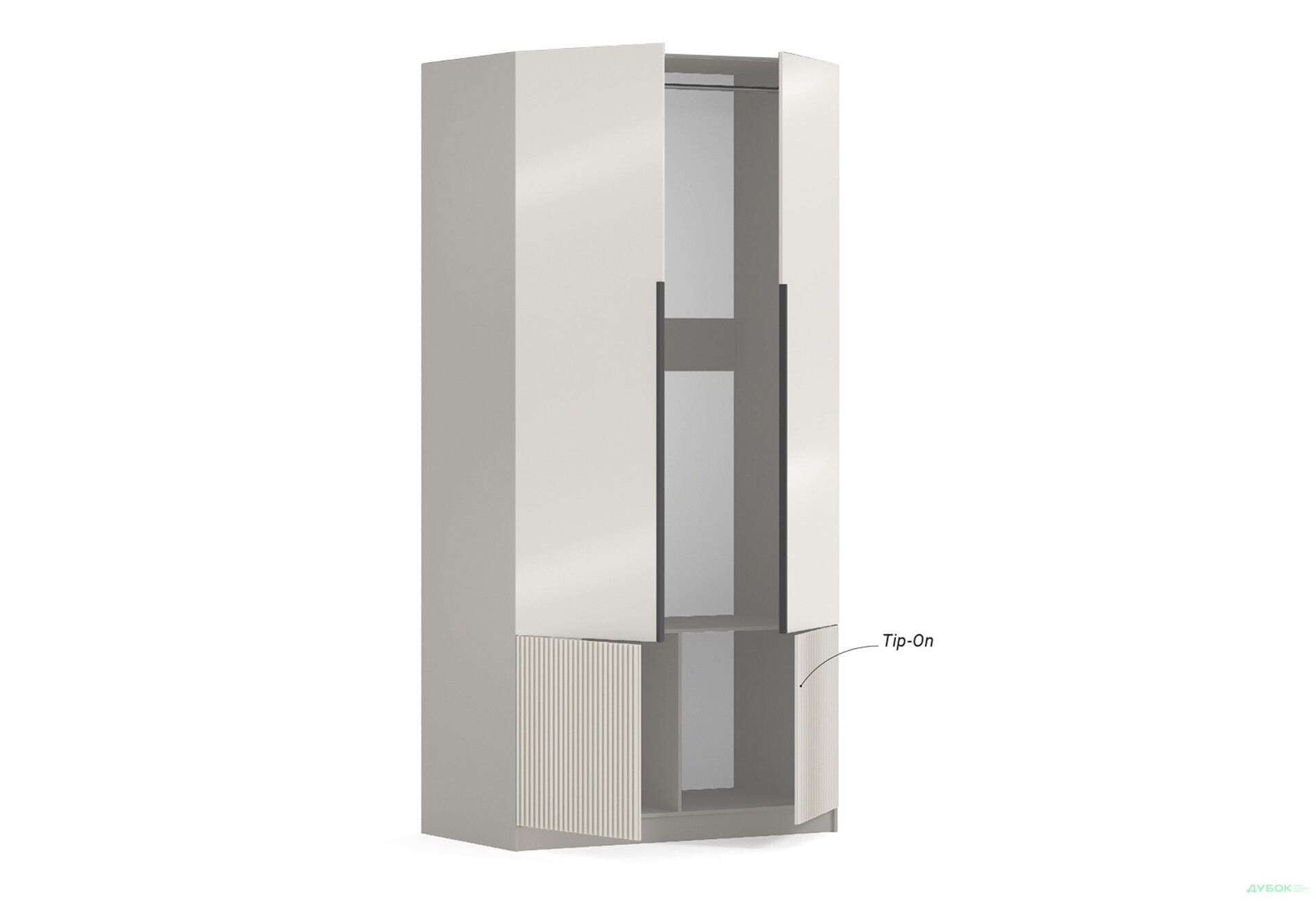 Шкаф Киевский стандарт Лайн Элегант 2-дверный 100 см серая лава / ниагара мат - Изображение 5 Изображение 5 - Шкаф Киевский стандарт Лайн Элегант 2-дверный 100 см серая лава / ниагара мат