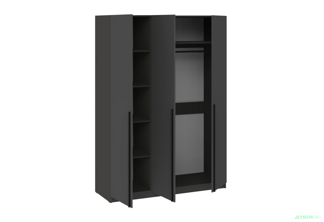 Изображение 3 - Шкаф Киевский стандарт Лайн Элегант 3-дверный 150 см антрацит / графит мат