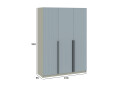 Шафа Київський стандарт Лайн Елегант 3-дверна 150 см сіра лава / ніагара мат - Зображення 4 Зображення 4 - Шафа Київський стандарт Лайн Елегант 3-дверна 150 см сіра лава / ніагара мат