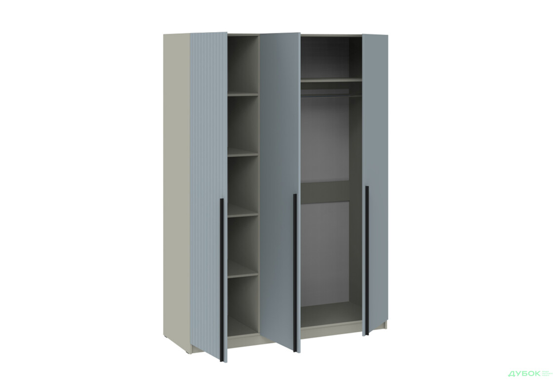 Шафа Київський стандарт Лайн Елегант 3-дверна 150 см сіра лава / ніагара мат - Зображення 3 Зображення 3 - Шафа Київський стандарт Лайн Елегант 3-дверна 150 см сіра лава / ніагара мат