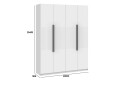 Шафа Київський стандарт Лайн Елегант 4-дверна 200 см німфея альба / білий мат - Зображення 4 Зображення 4 - Шафа Київський стандарт Лайн Елегант 4-дверна 200 см німфея альба / білий мат