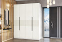 Шафа Київський стандарт Лайн Елегант 4-дверна 200 см німфея альба / білий мат - Зображення 2 Зображення 2 - Шафа Київський стандарт Лайн Елегант 4-дверна 200 см німфея альба / білий мат
