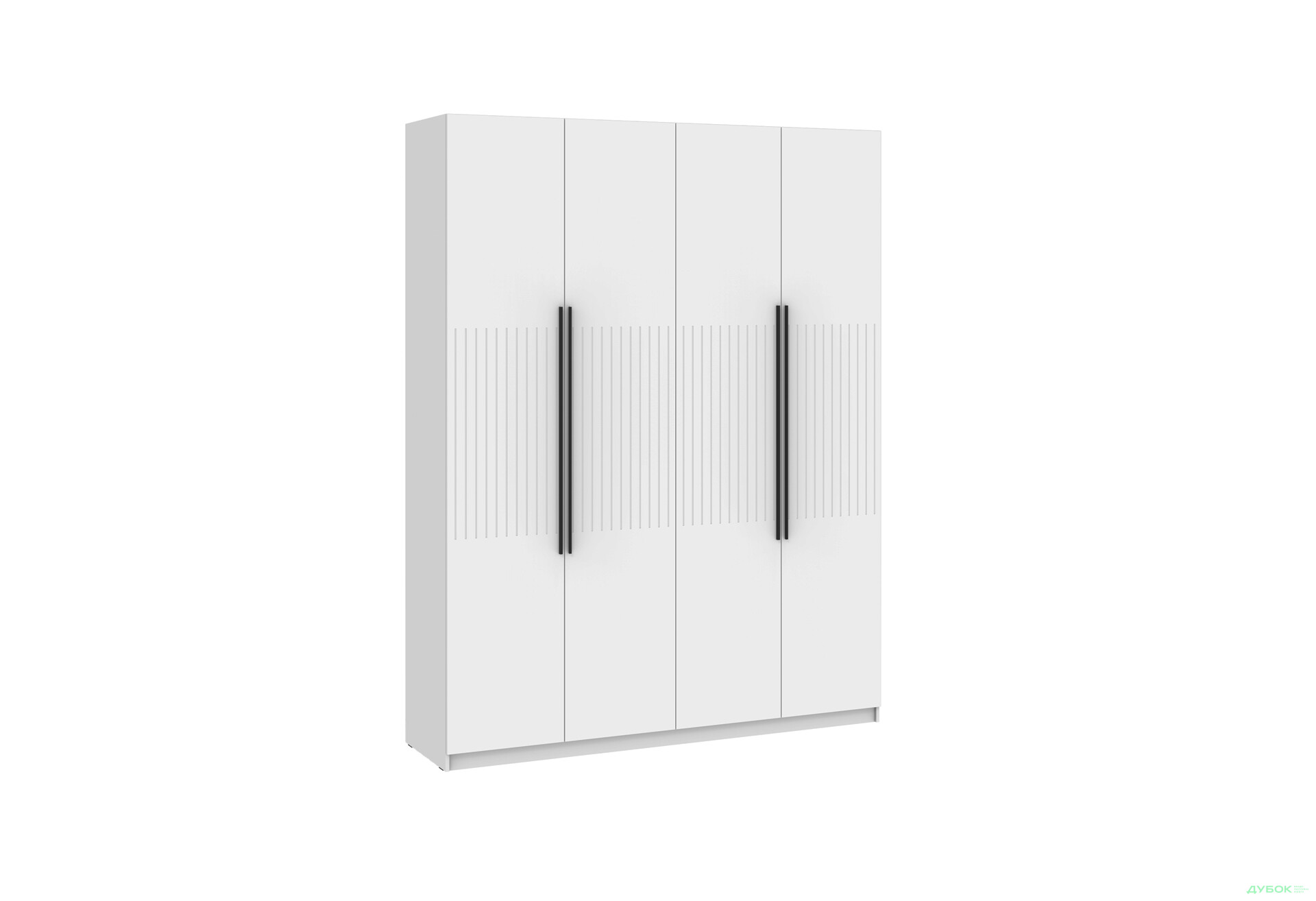 Шафа Київський стандарт Лайн Елегант 4-дверна 200 см німфея альба / білий мат - Зображення 1 Зображення 1 - Шафа Київський стандарт Лайн Елегант 4-дверна 200 см німфея альба / білий мат