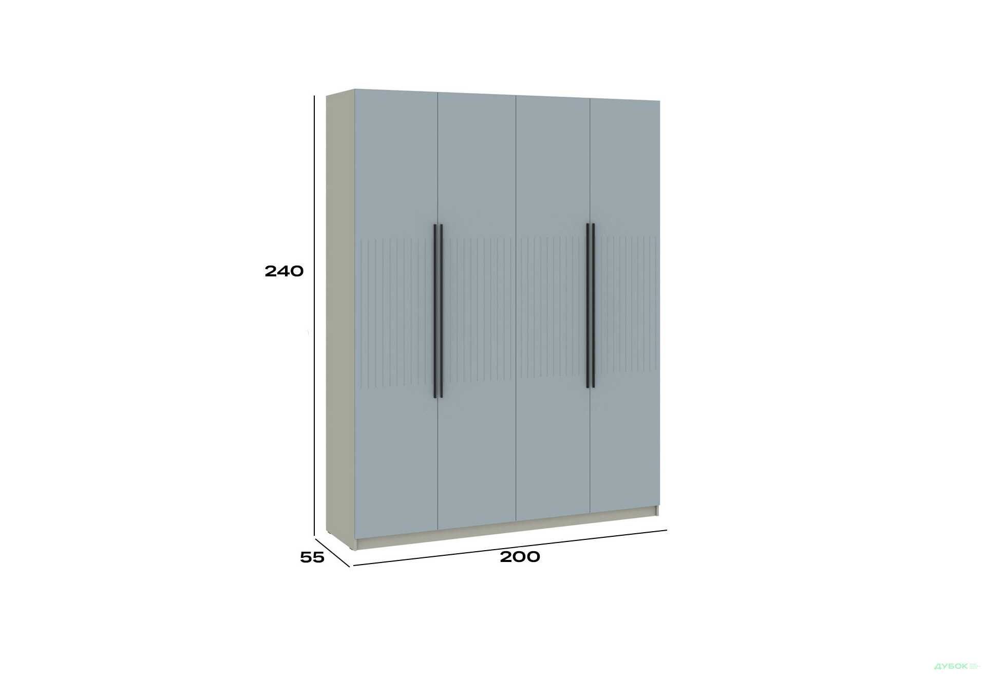 Шкаф Киевский стандарт Лайн Элегант 4-дверный 200 см серая лава / ниагара мат - Изображение 4 Изображение 4 - Шкаф Киевский стандарт Лайн Элегант 4-дверный 200 см серая лава / ниагара мат