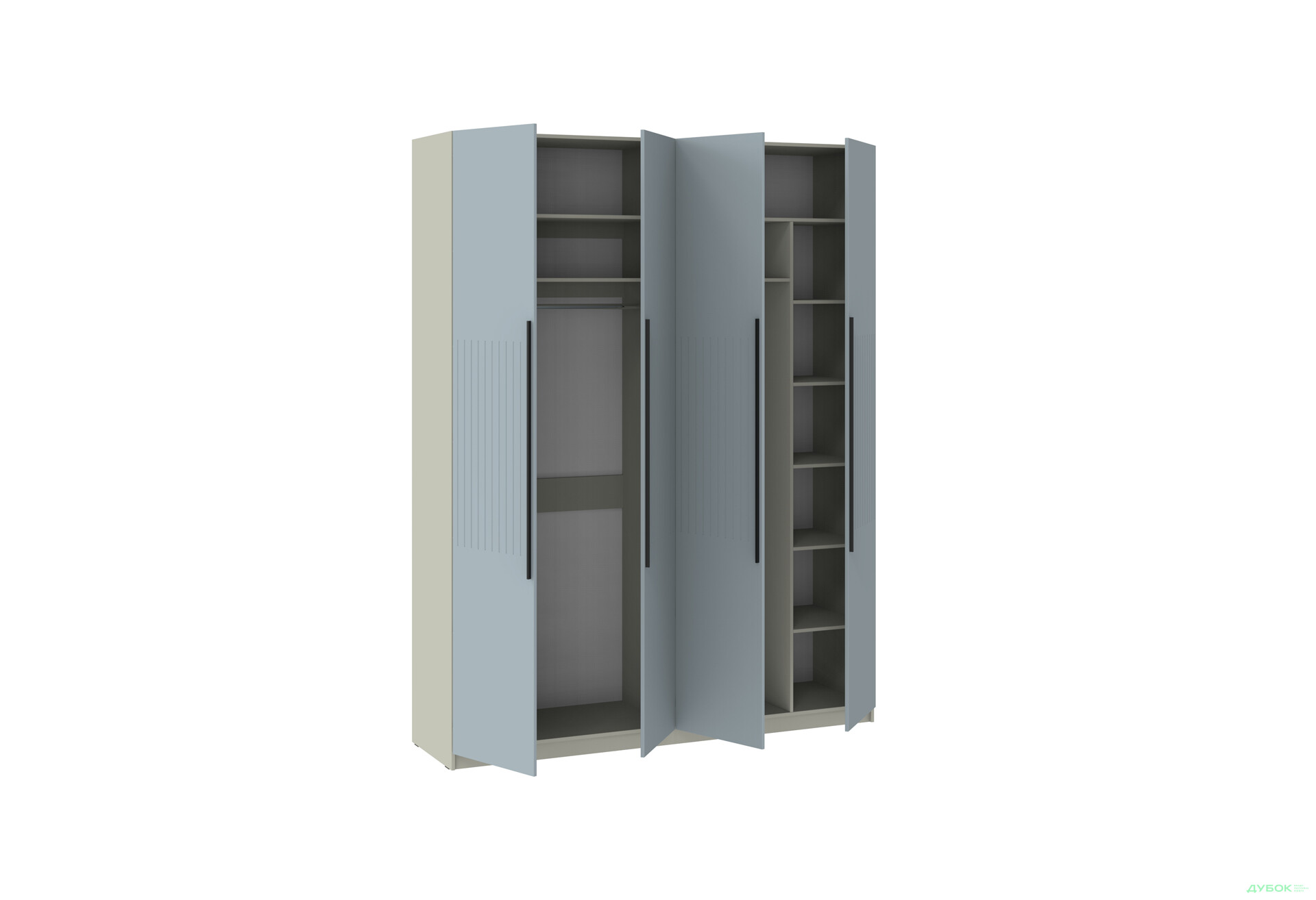 Шкаф Киевский стандарт Лайн Элегант 4-дверный 200 см серая лава / ниагара мат - Изображение 3 Изображение 3 - Шкаф Киевский стандарт Лайн Элегант 4-дверный 200 см серая лава / ниагара мат
