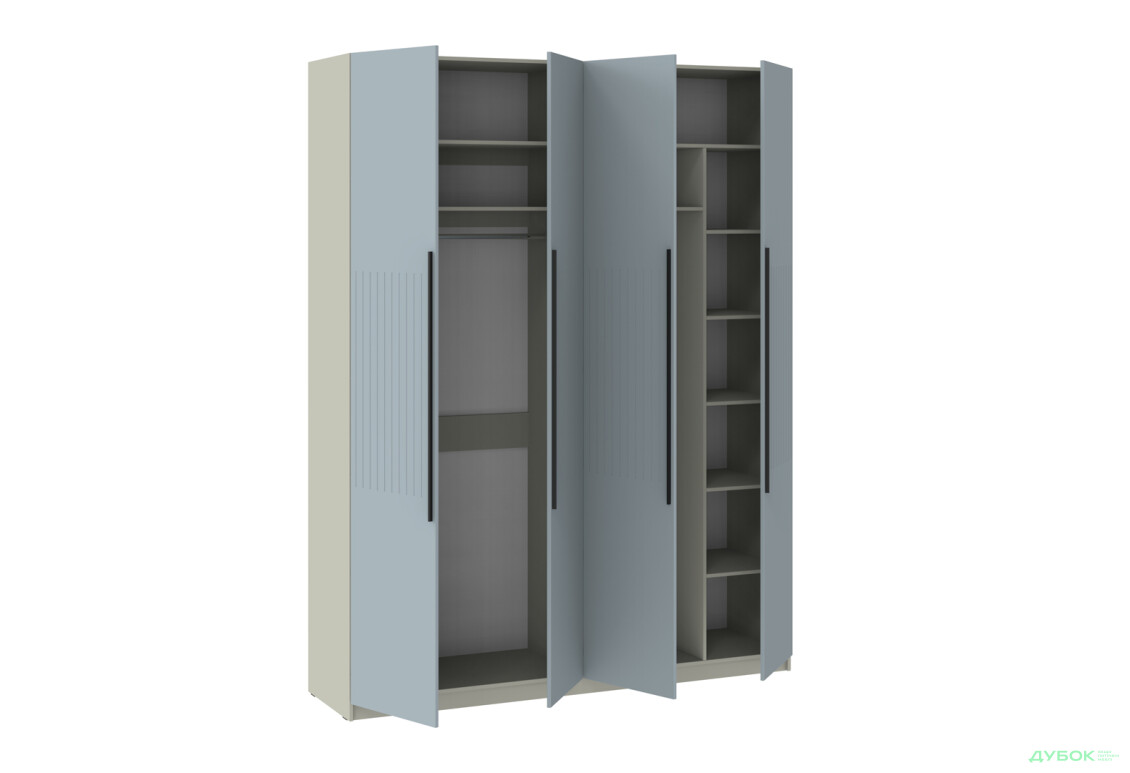 Шкаф Киевский стандарт Лайн Элегант 4-дверный 200 см серая лава / ниагара мат - Изображение 3 Изображение 3 - Шкаф Киевский стандарт Лайн Элегант 4-дверный 200 см серая лава / ниагара мат