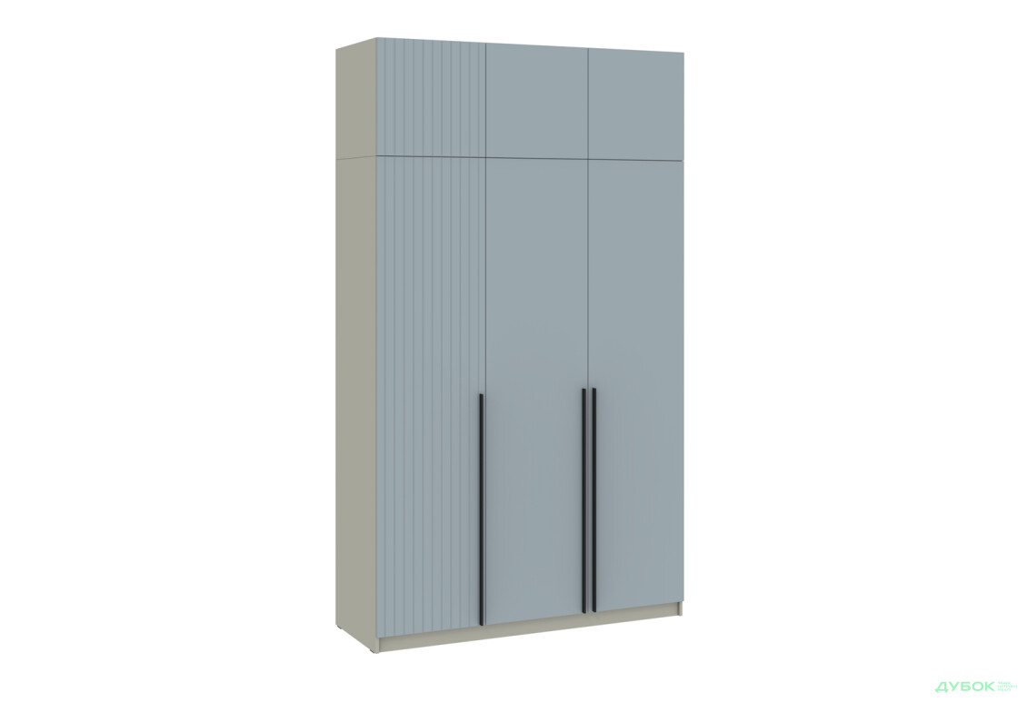 Шафа Київський стандарт Лайн Елегант 6-дверна з антресоллю 150 см сіра лава / ніагара мат - Зображення 1 Зображення 1 - Шафа Київський стандарт Лайн Елегант 6-дверна з антресоллю 150 см сіра лава / ніагара мат