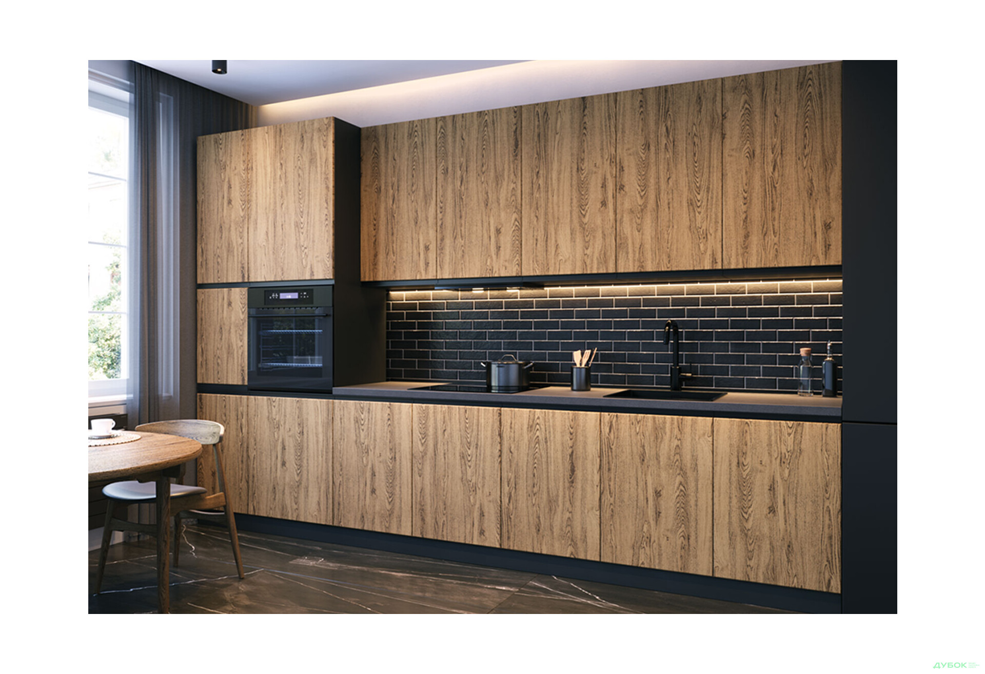 Кухня VIP-master Лорі / Lori 400 см, дуб старий V - Зображення 1 Зображення 1 - Кухня VIP-master Лорі / Lori 400 см, дуб старий V