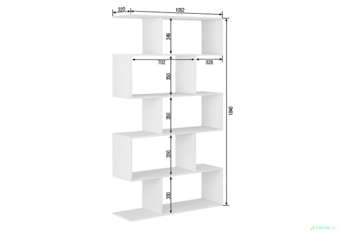 Стелаж Світ Меблів Піксель 2 Німфеа Альба - Зображення 4 Зображення 4 - Стелаж Світ Меблів Піксель 2 Німфеа Альба