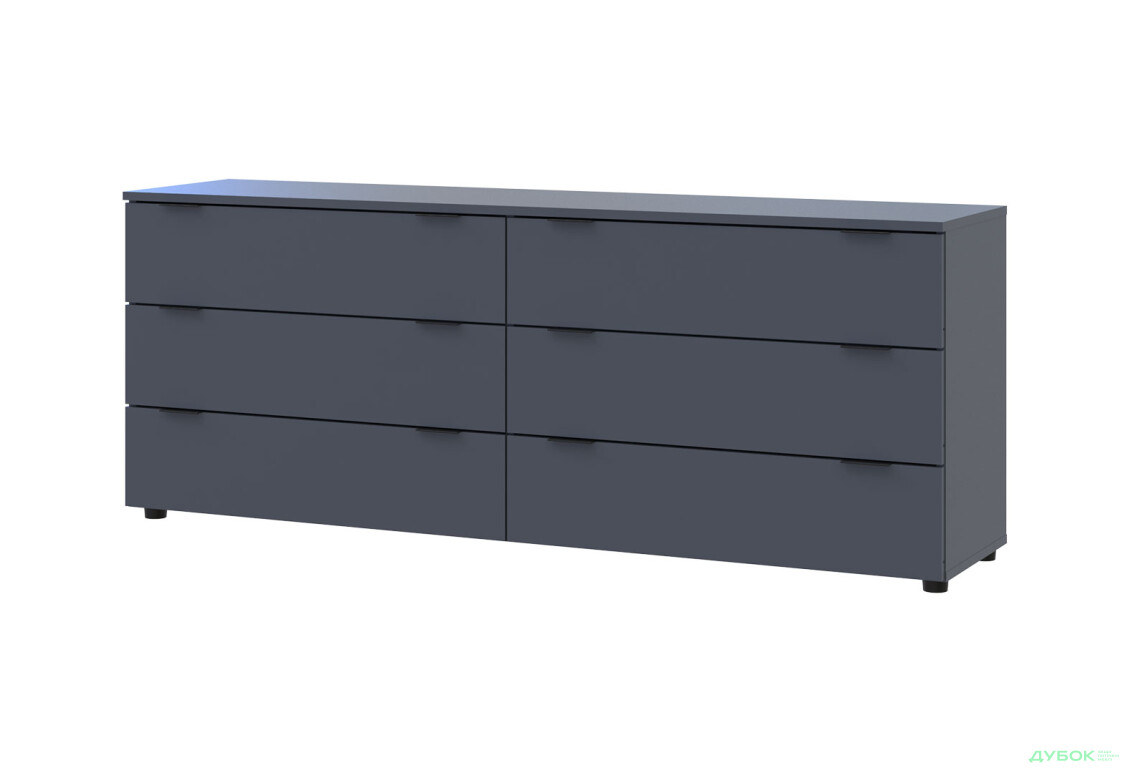 Комод Doros Рон 9 с 6 ящиками 160 см Графит