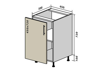 Н4 Тумба 1Д 45 Лори Люкс / Lori Luxe Вип-Мастер