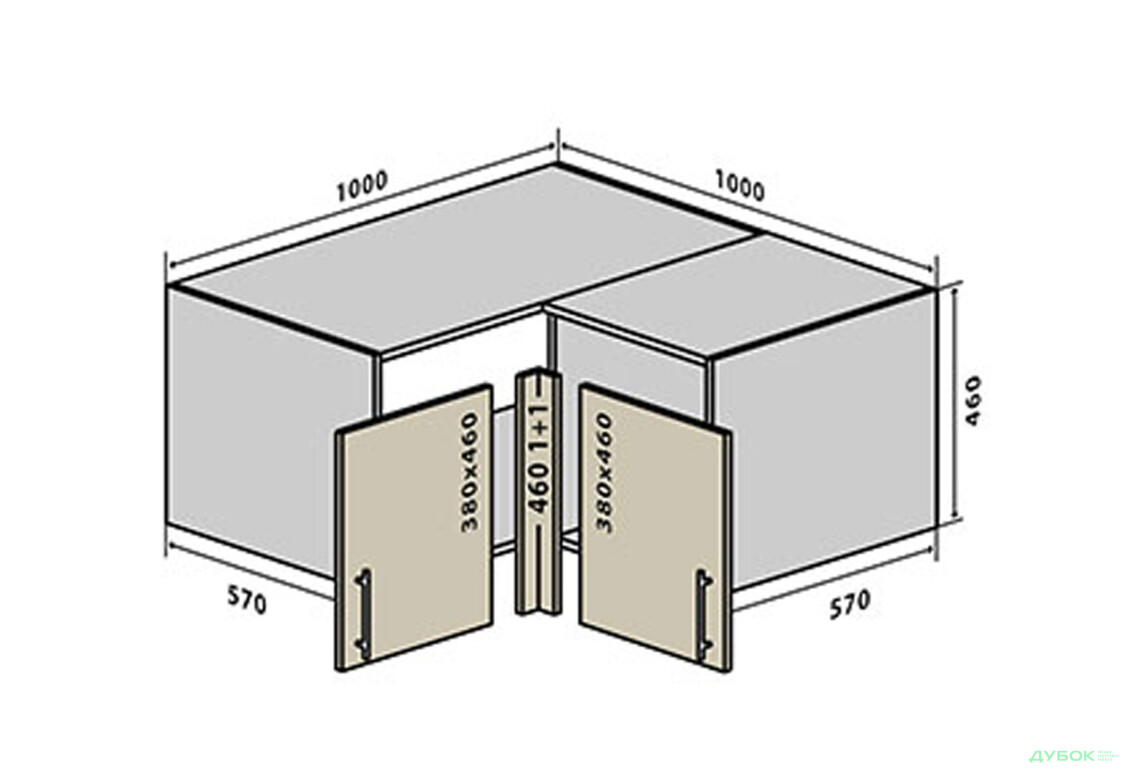 В83 Тумба кутова 100 Лорі Люкс / Lori Luxe VIP-master - Зображення 1 Зображення 1 - В83 Тумба кутова 100 Лорі Люкс / Lori Luxe VIP-master