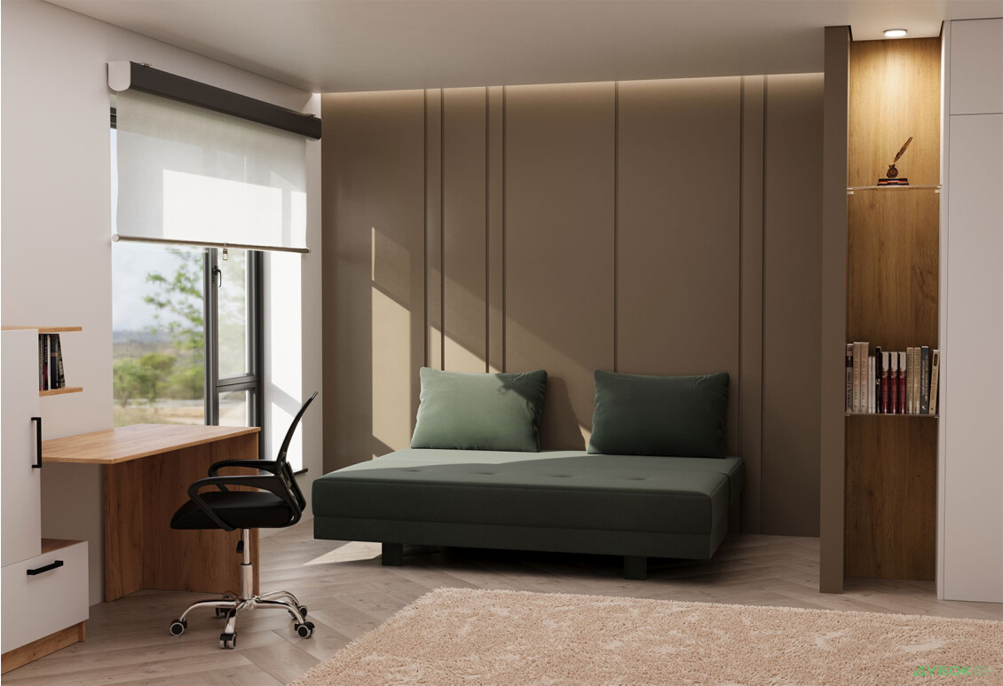 Диван VND Отто 144х192 см, Дивотекс Делано 708 (зеленый) - Изображение 3 Изображение 3 - Диван VND Отто 144х192 см, Дивотекс Делано 708 (зеленый)