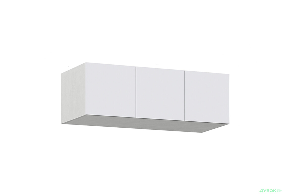 Антресоль Київський стандарт Елегант Д 3-дверна 120 см бетон стайл / німфея альба - Зображення 1 Зображення 1 - Антресоль Київський стандарт Елегант Д 3-дверна 120 см бетон стайл / німфея альба