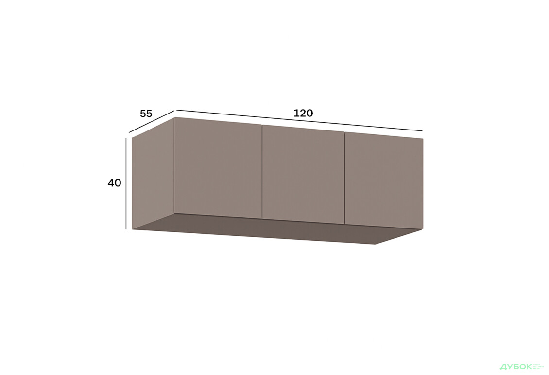 Антресоль Киевский стандарт Элегант Д 3-дверная 120 см тоффи - Изображение 2 Изображение 2 - Антресоль Киевский стандарт Элегант Д 3-дверная 120 см тоффи