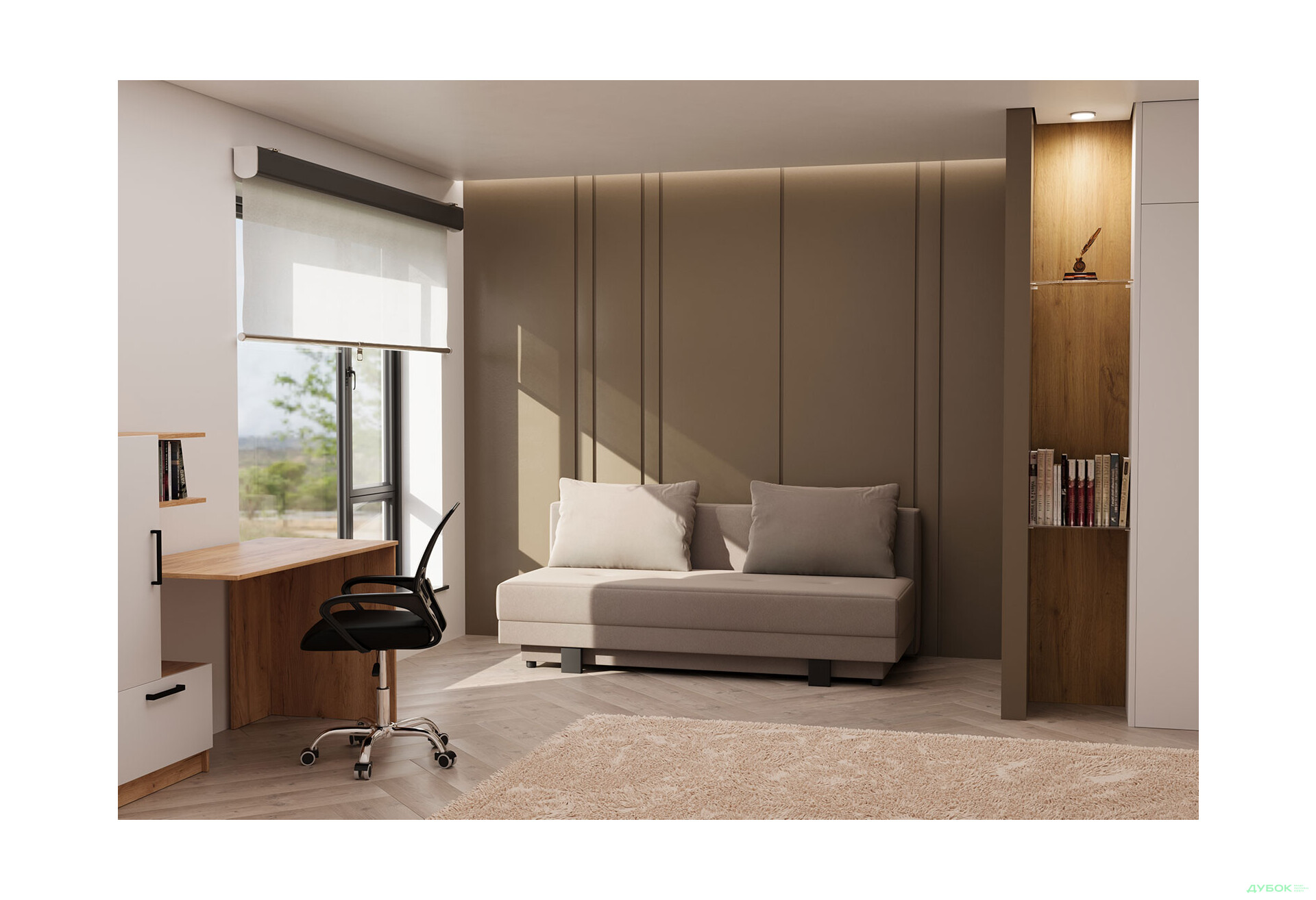 Диван VND Отто 144х192 см, Дивотекс Делано 723 (беж) - Изображение 2 Изображение 2 - Диван VND Отто 144х192 см, Дивотекс Делано 723 (беж)