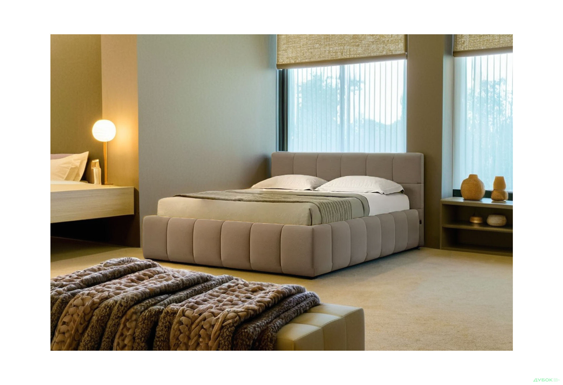 Ліжко-подіум MiroMark Тоні 160x200 підйомне з каркасом, беж - Зображення 2 Зображення 2 - Ліжко-подіум MiroMark Тоні 160x200 підйомне з каркасом, беж