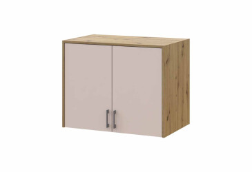 Антресоль Doros Ронді 2-дверна висока 82 см Дуб Артізан / Кашемір